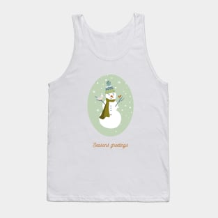 Illustration of snowman Tank Top